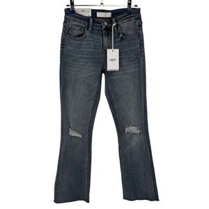Vervet Alison Mid Rise Distressed Crop Flare Jeans Size 25‎ NWT